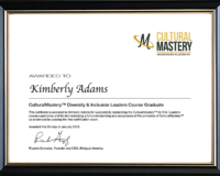 Cultural Mastery D & I Leaders Certification