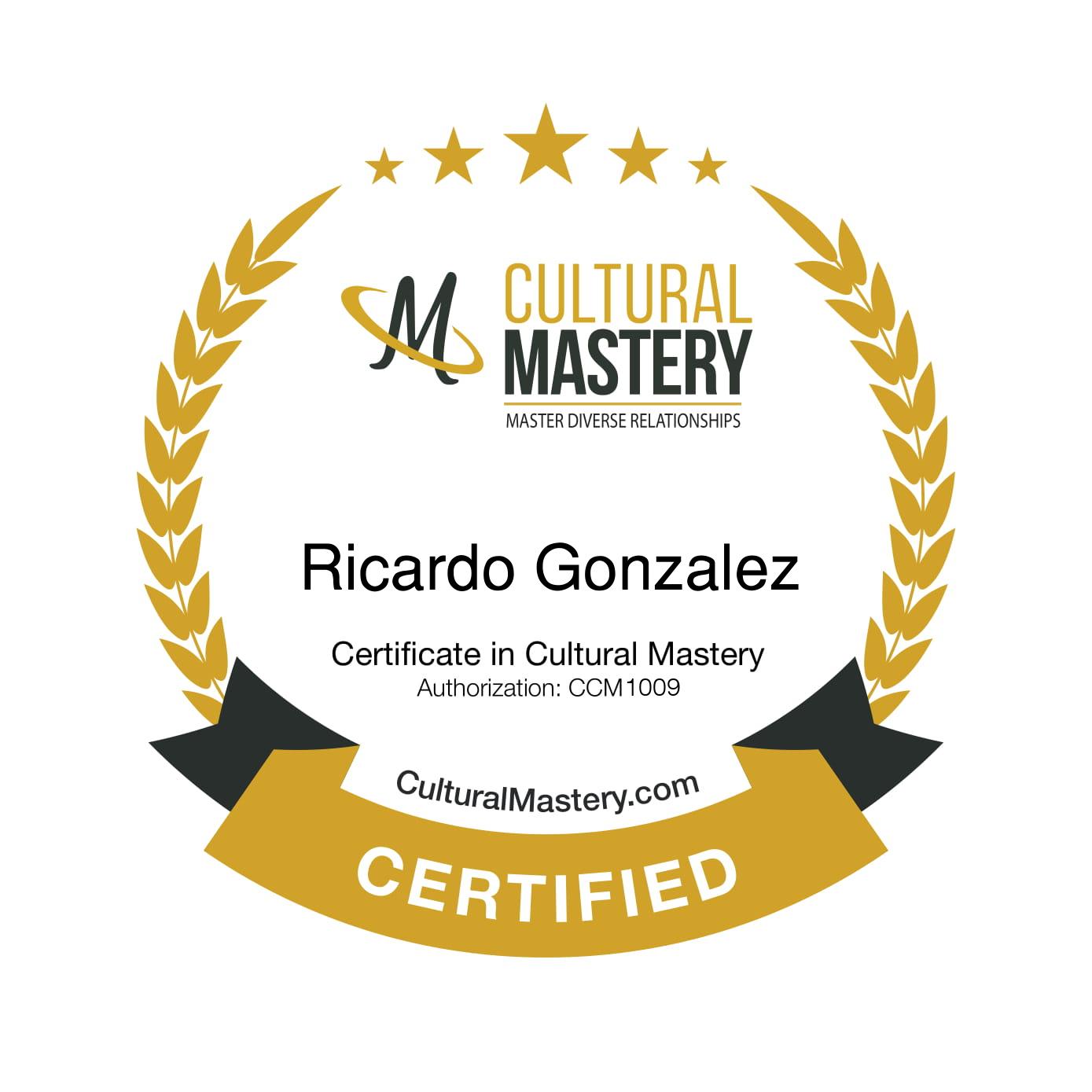 Cultural Mastery Digital Badge - Ricardo Gonzalez